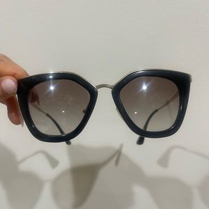 Black Prada SPR53S Cat Eye Sunglasses